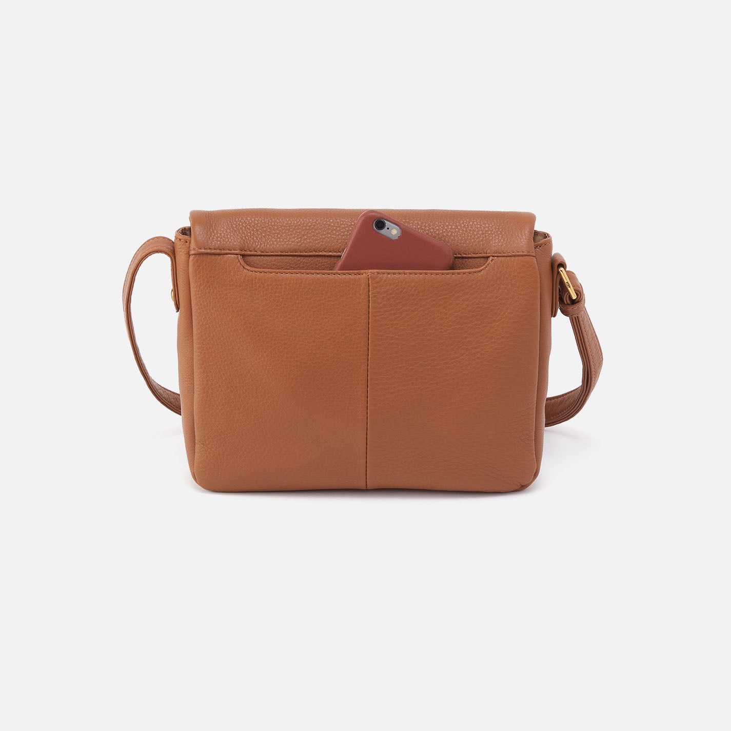 Fern Messenger Crossbody In Pebbled Leather - Warm Honey - Image 4