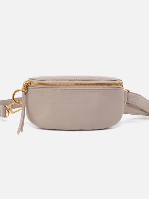Fern Belt Bag In Pebbled Leather - Taupe