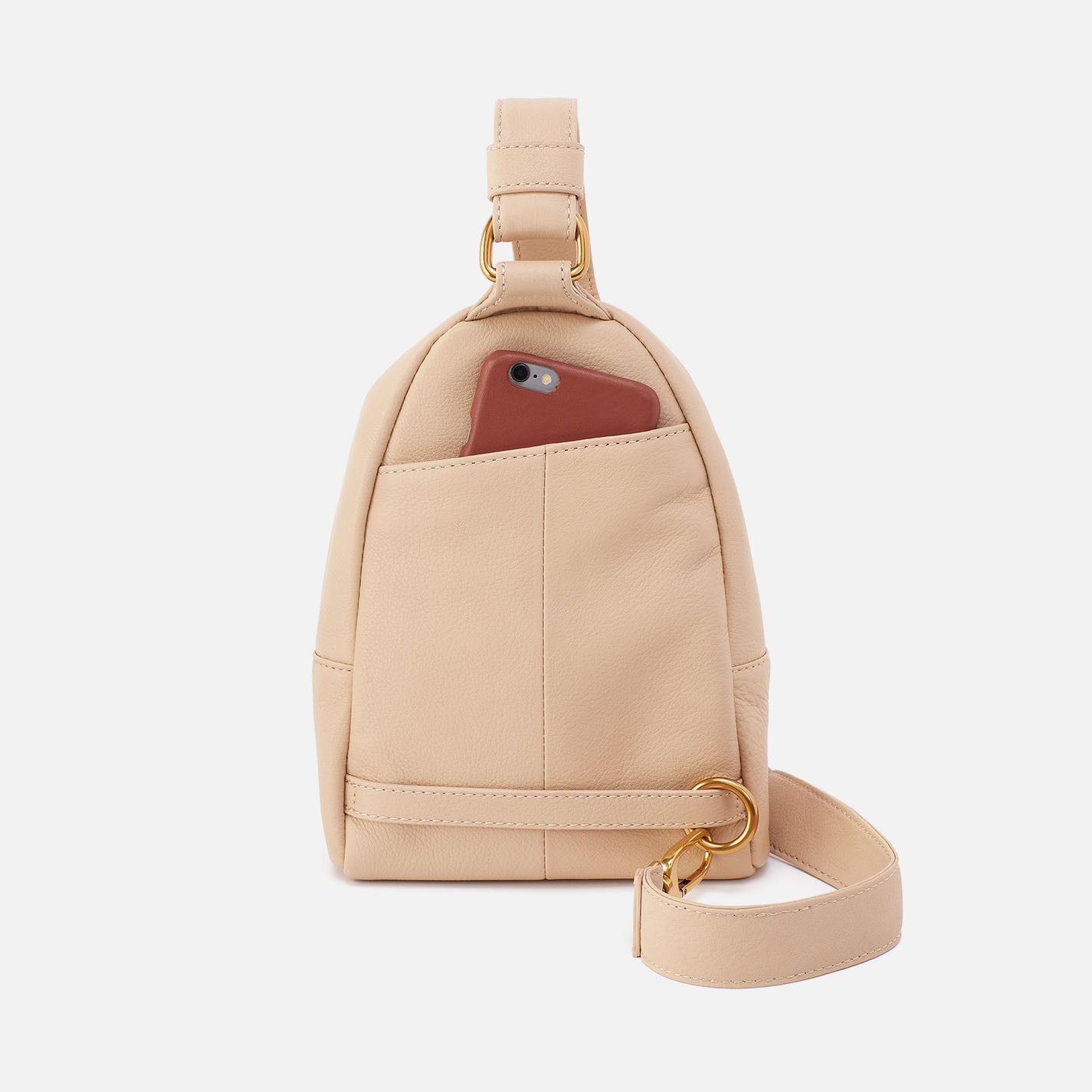 Fern Sling In Pebbled Leather - Linen - Image 6