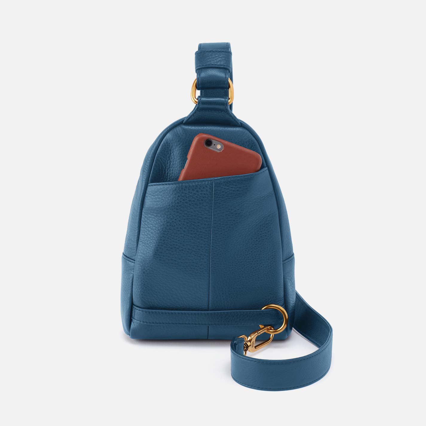 Fern Sling in Pebbled Leather - Peacock Feather - Image 6