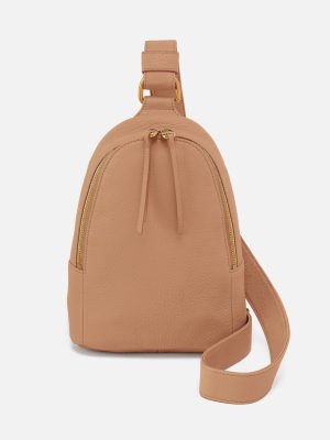 Fern Sling In Pebbled Leather - Sandstorm