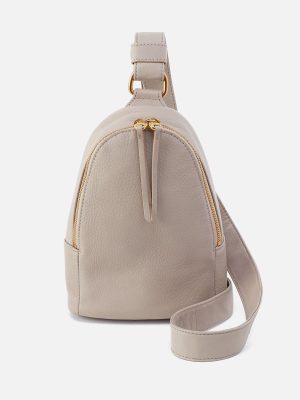 Fern Sling in Pebbled Leather - Taupe