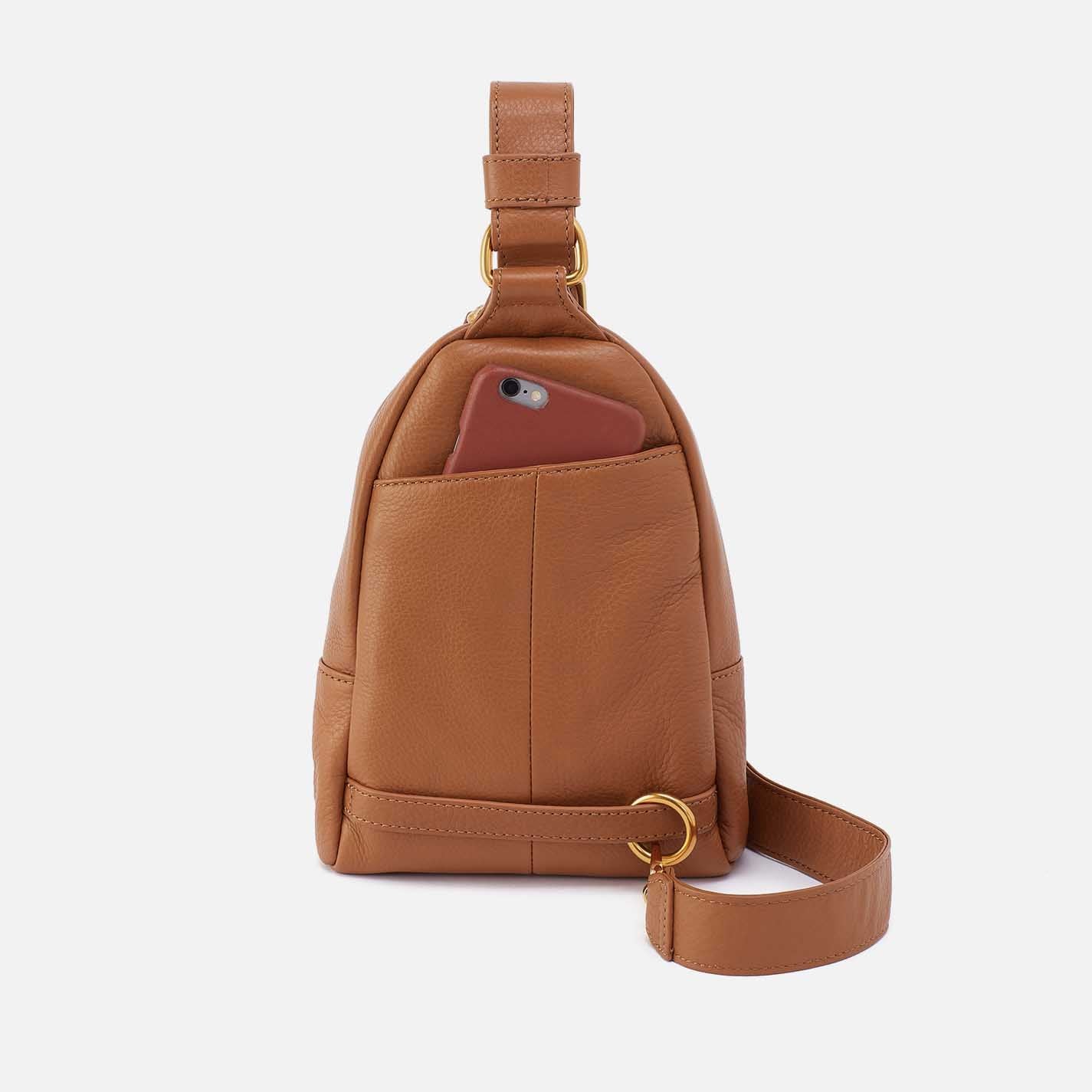 Fern Sling in Pebbled Leather - Warm Honey - Image 7