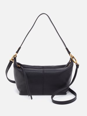 Laguna Crossbody in Pebbled Leather - Black