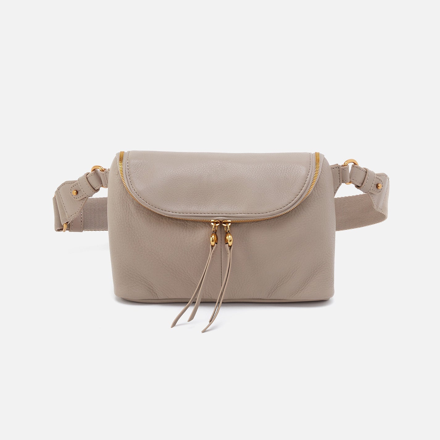 Fern Large Belt Bag in Pebbled Leather - Taupe