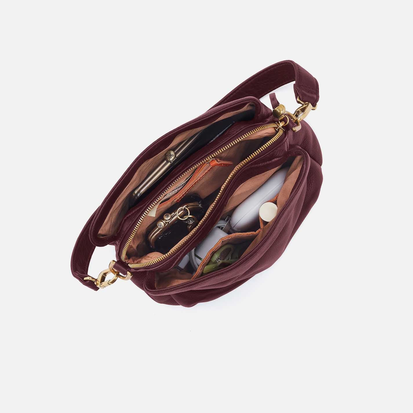 Starr Convertible Shoulder Bag in Pebbled Leather - Mulberry Glaze - Image 4