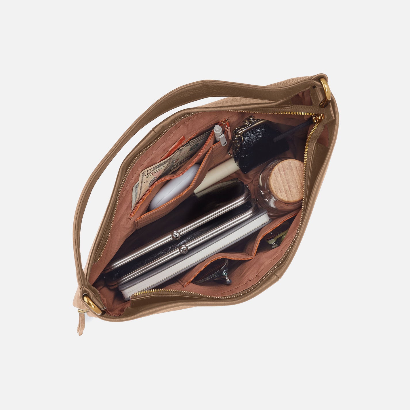 Harley Hobo in Pebbled Leather - Cedar Sagebrush - Image 3