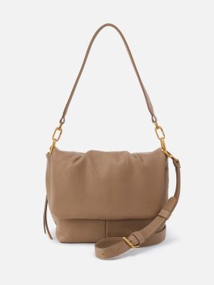 Harley Convertible Shoulder Bag in Pebbled Leather - Cedar Sagebrush