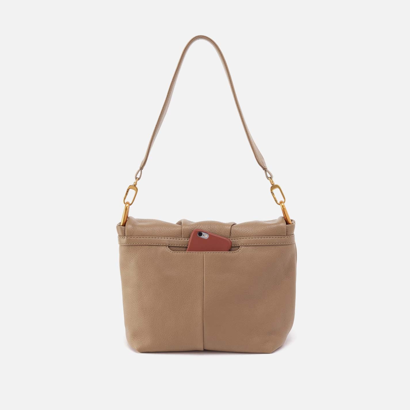 Harley Convertible Shoulder Bag in Pebbled Leather - Cedar Sagebrush - Image 4
