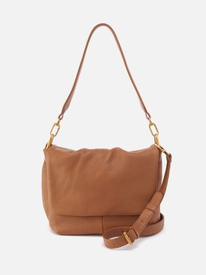 Harley Convertible Shoulder Bag in Pebbled Leather - Warm Honey