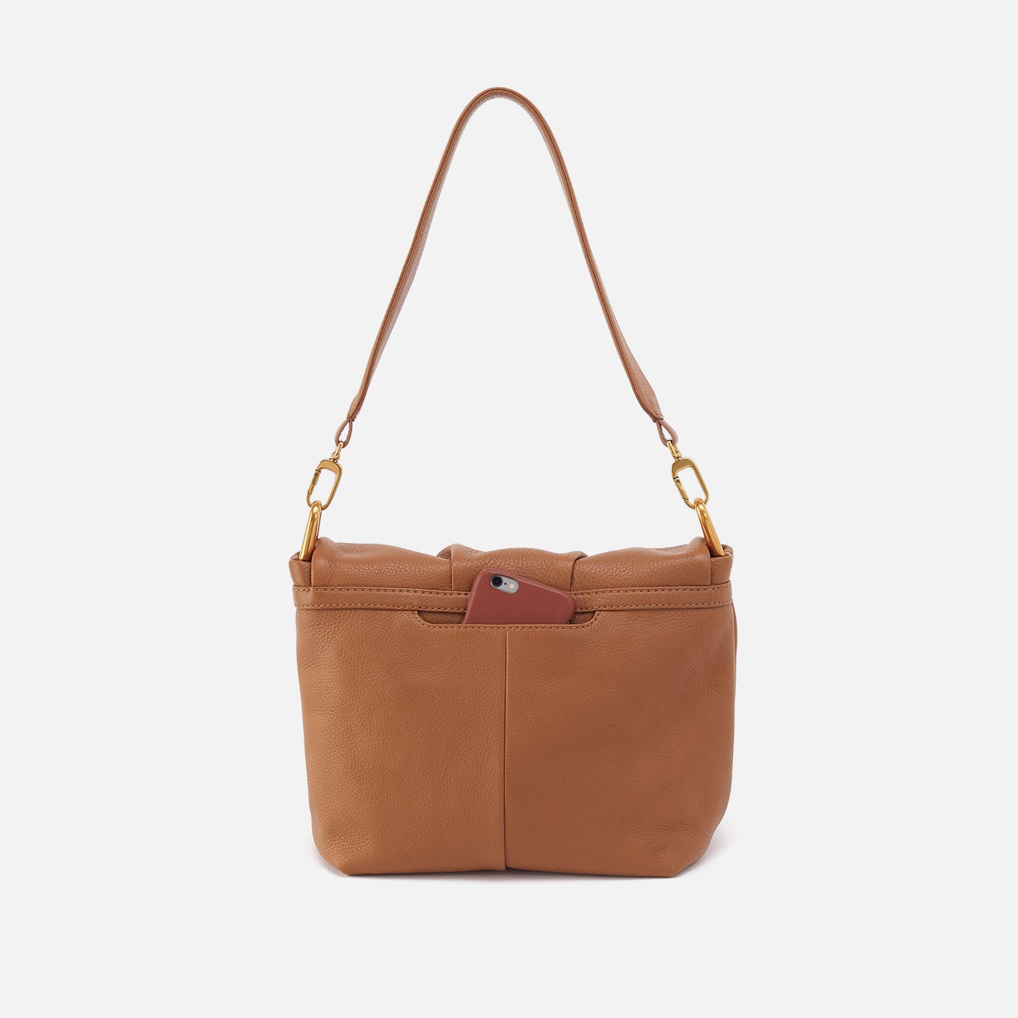 Harley Convertible Shoulder Bag in Pebbled Leather - Warm Honey - Image 4