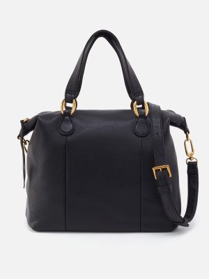 Harley Satchel In Pebbled Leather - Black