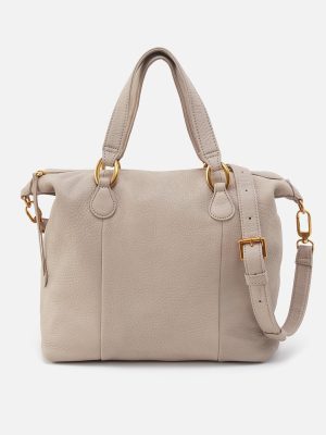 Harley Satchel In Pebbled Leather - Taupe