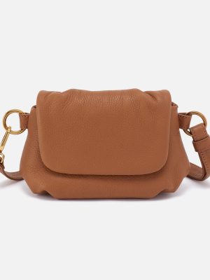 Harley Crossbody Sling In Pebbled Leather - Warm Honey