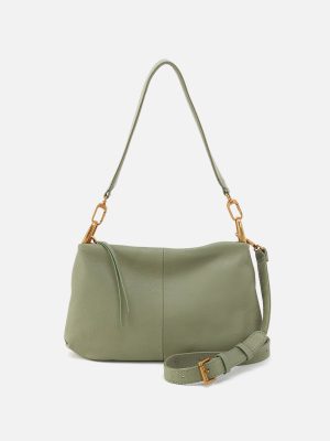 Advance Shoulder Bag In Pebbled Leather - Watercress
