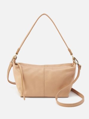 Laguna Crossbody In Metallic Leather - Dusty Gold
