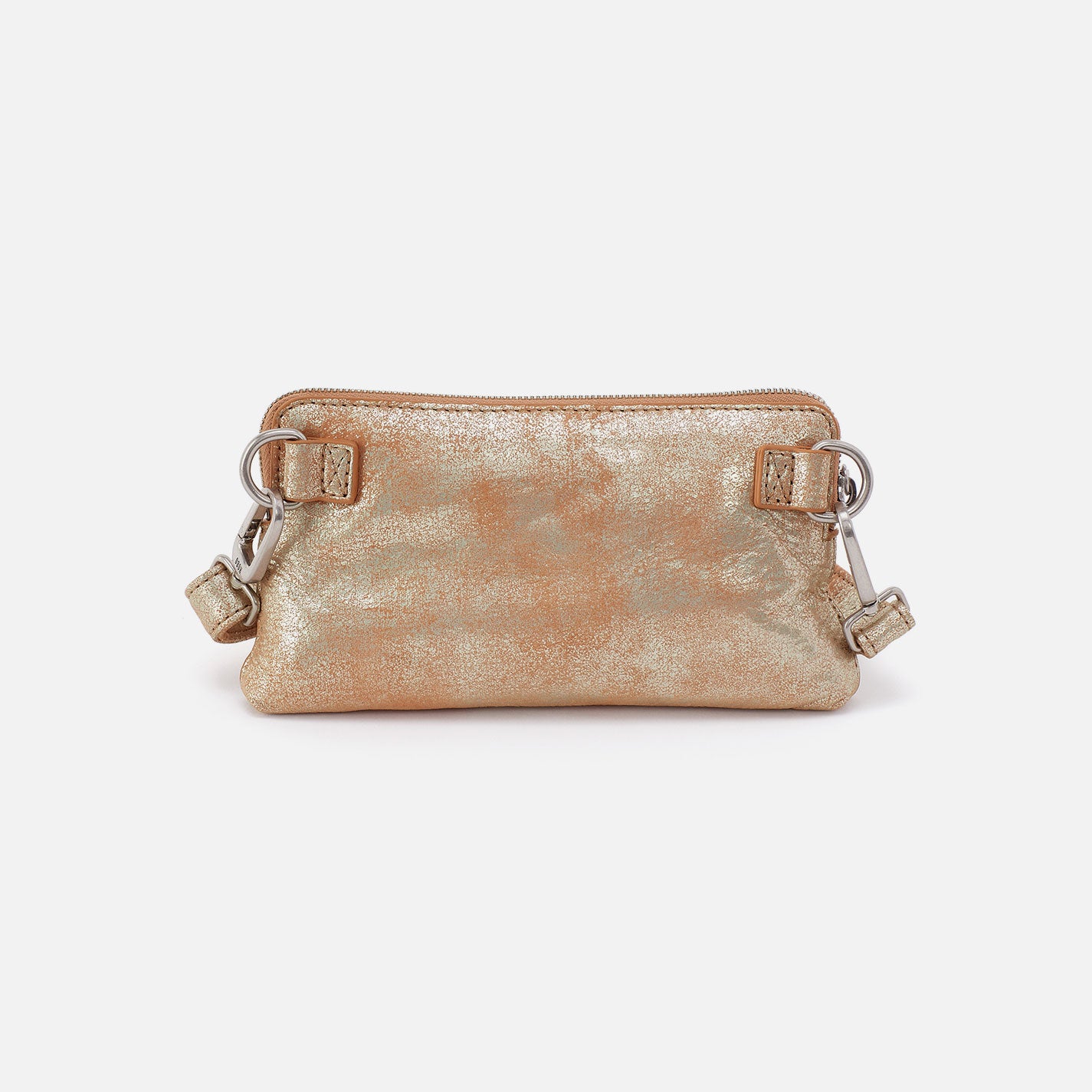 Fern Slim Belt Bag In Metallic Leather - Saddle Stardust - Image 6