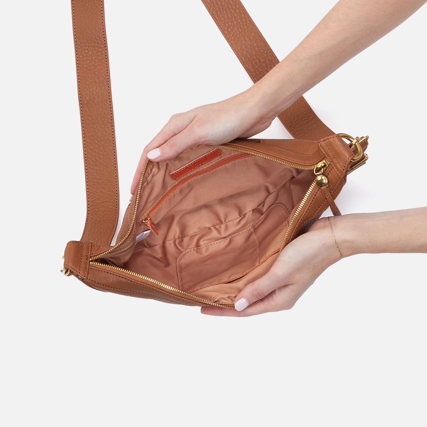 Carmen Sling In Pebbled Leather - Warm Honey - Image 3