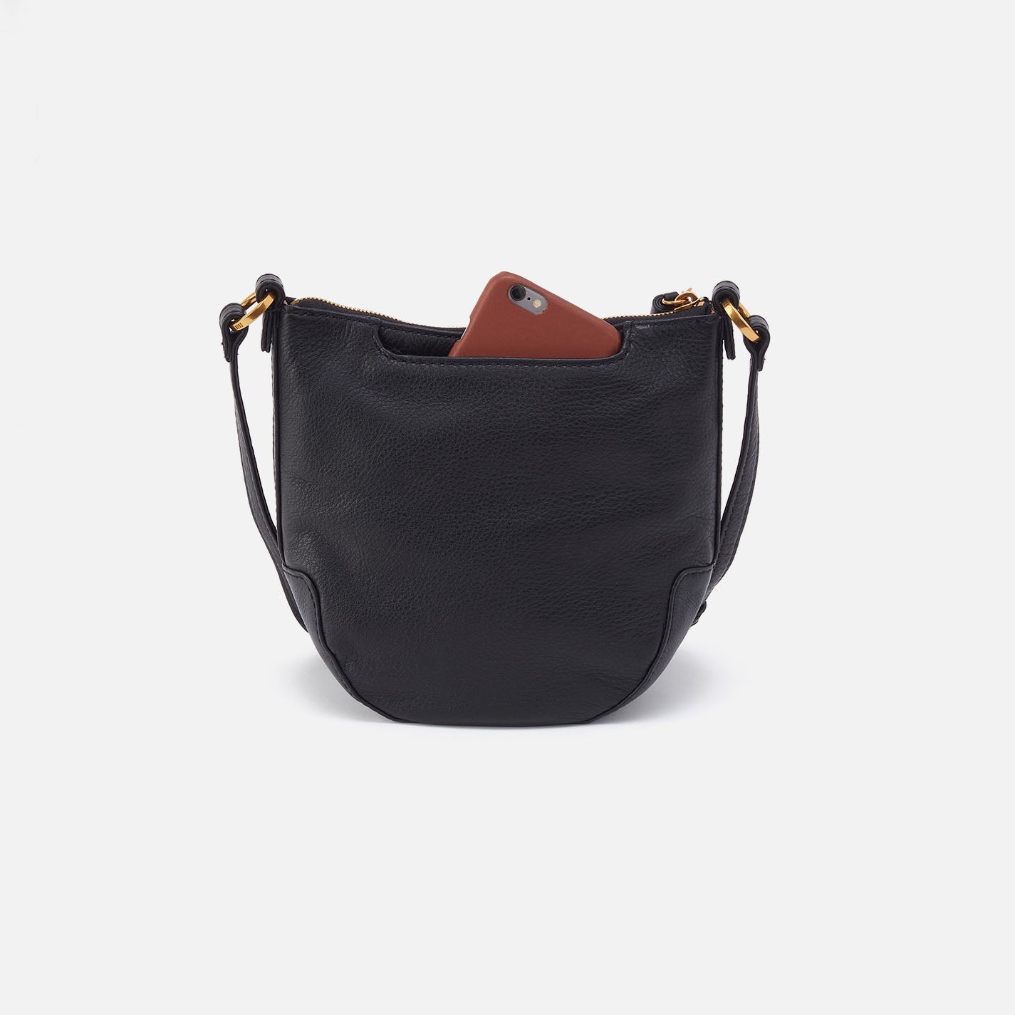 Lexi Crossbody in Pebbled Leather - Black - Image 4
