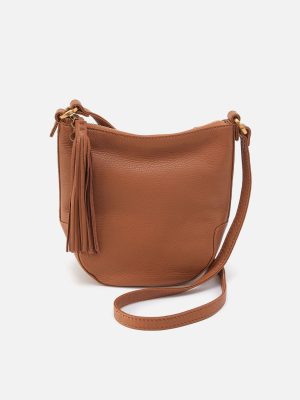 Lexi Crossbody in Pebbled Leather - Warm Honey