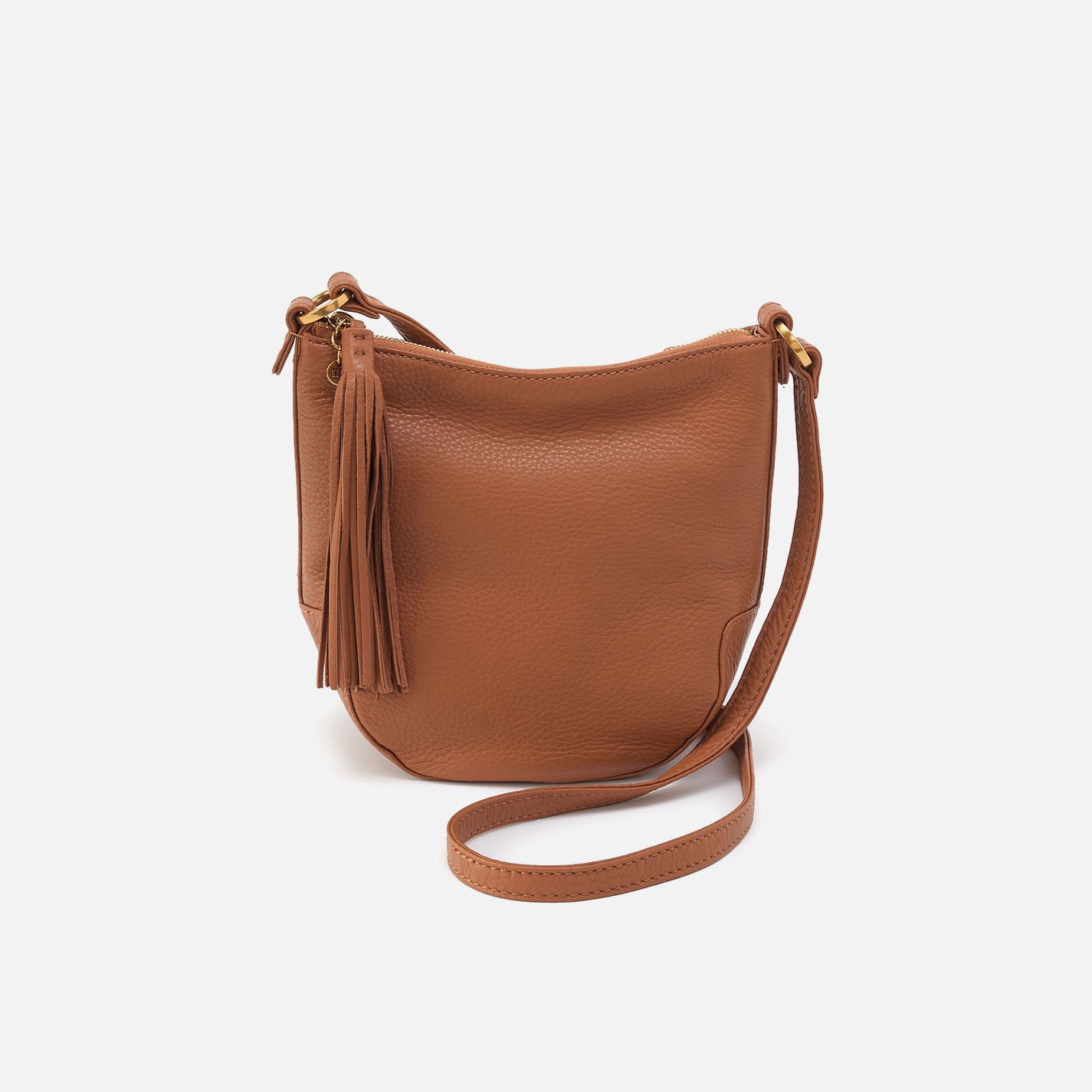 Lexi Crossbody in Pebbled Leather - Warm Honey