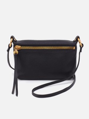 Run About Crossbody In Pebbled Leather - Black