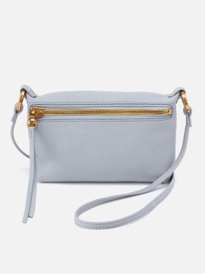 Run About Crossbody In Pebbled Leather - Blue Pearl