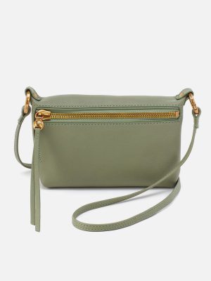 Run About Crossbody In Pebbled Leather - Watercress