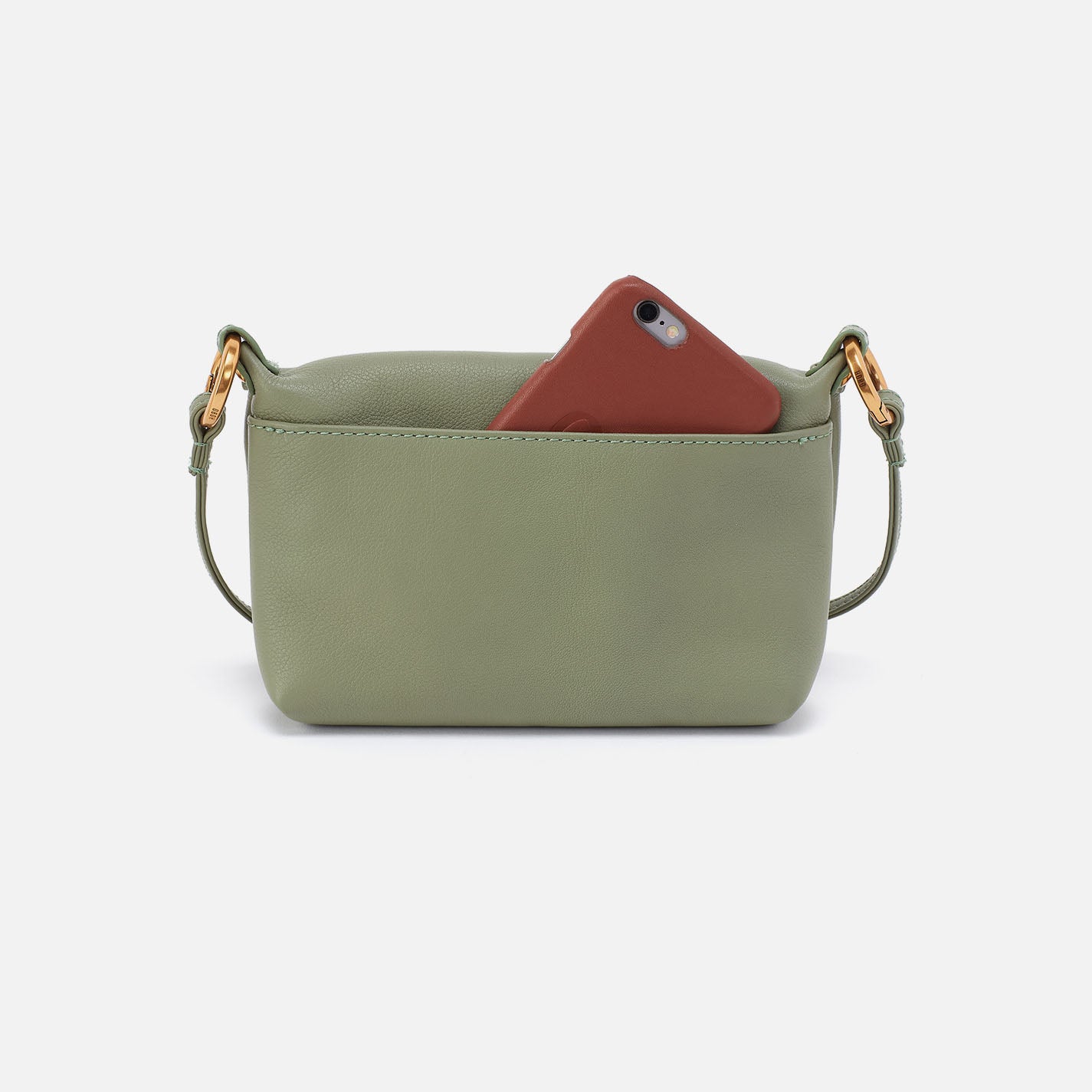 Run About Crossbody In Pebbled Leather - Watercress - Image 4
