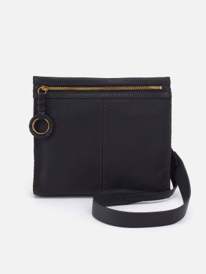 Austin Medium Crossbody in Pebbled Leather - Black