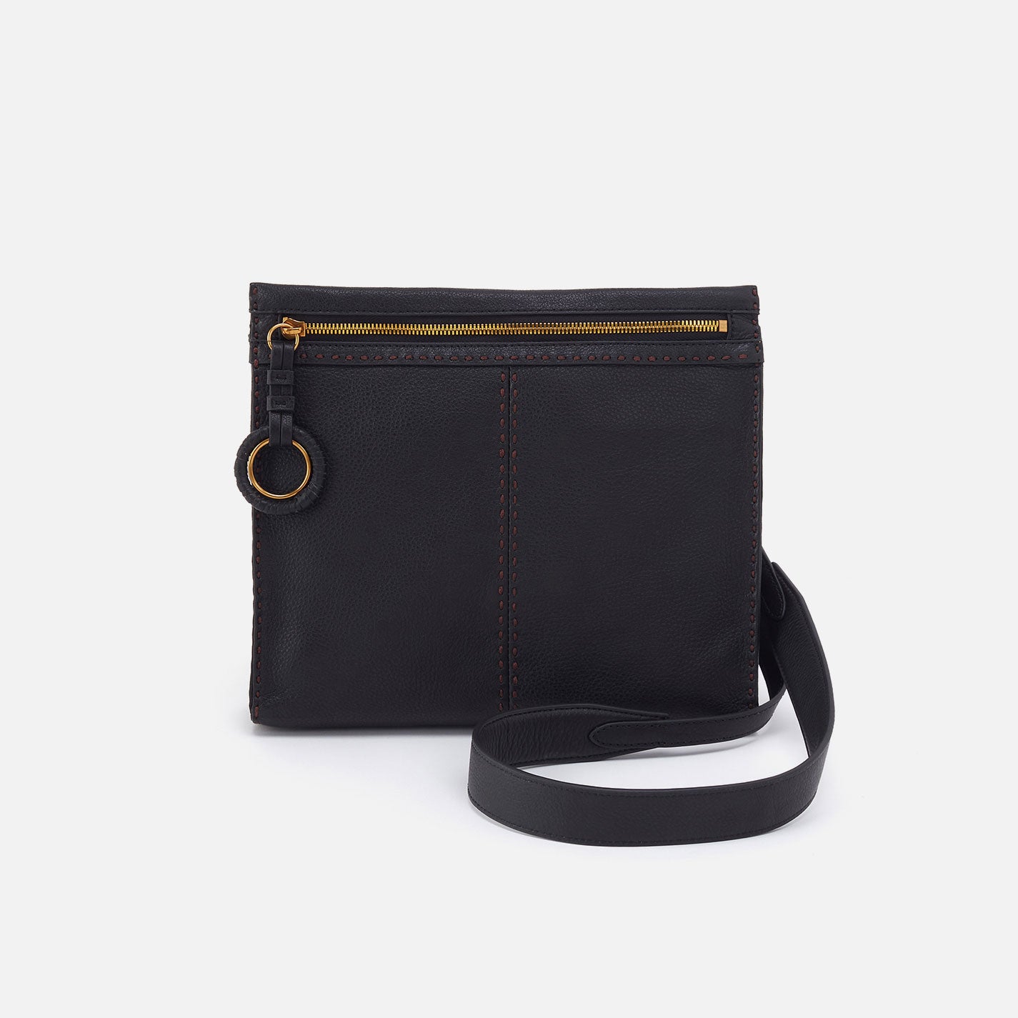 Austin Medium Crossbody in Pebbled Leather - Black
