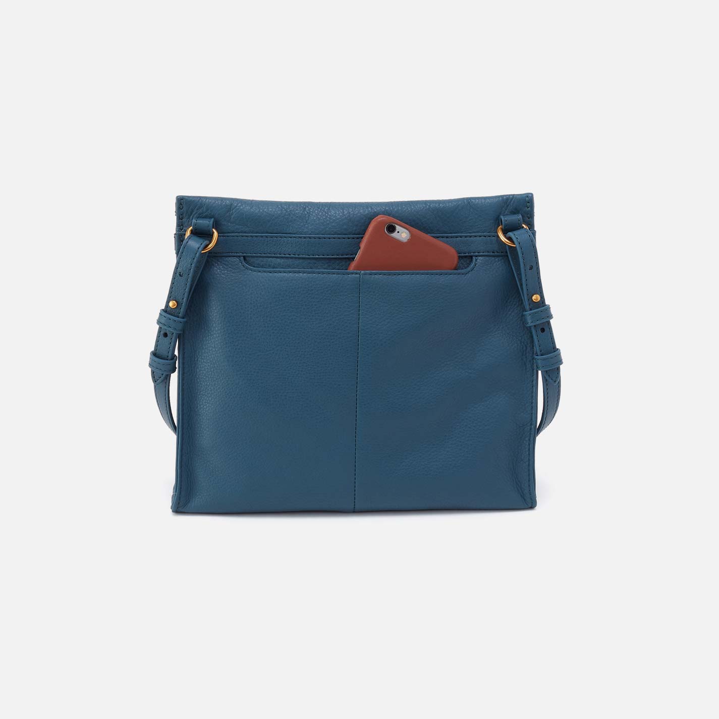Austin Medium Crossbody in Pebbled Leather - Peacock Feather - Image 4