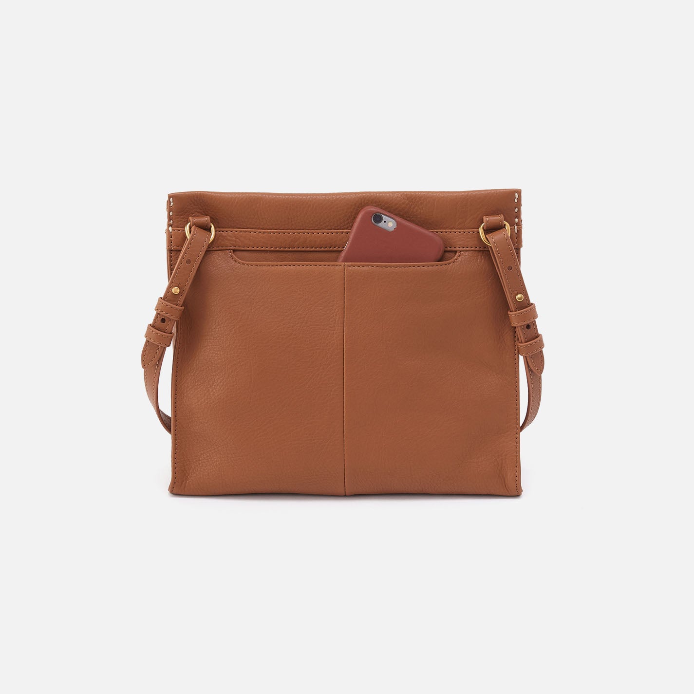 Austin Medium Crossbody in Pebbled Leather - Warm Honey - Image 4