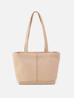 Austin Tote In Pebbled Leather - Linen