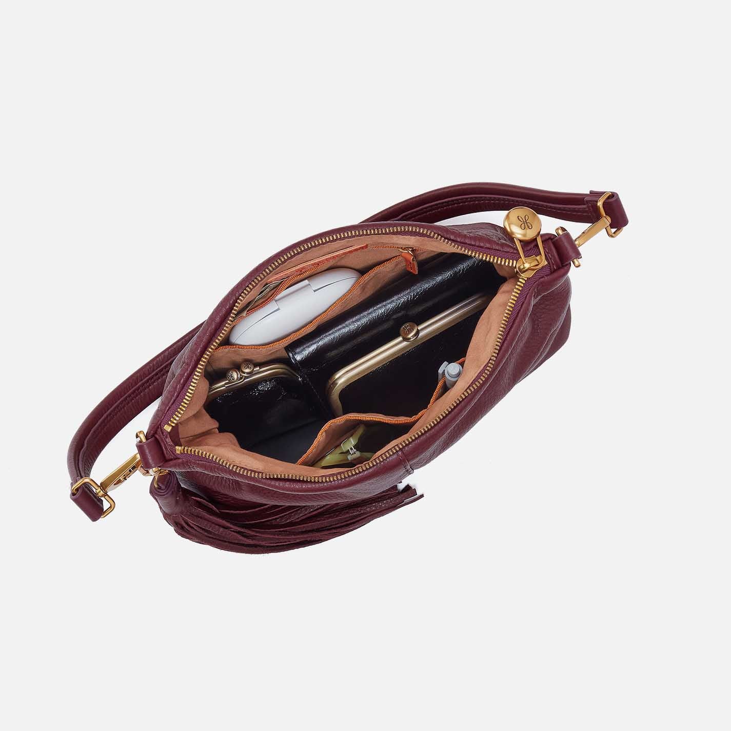 Kori Crossbody in Pebbled Leather - Mulberry Glaze - Image 4