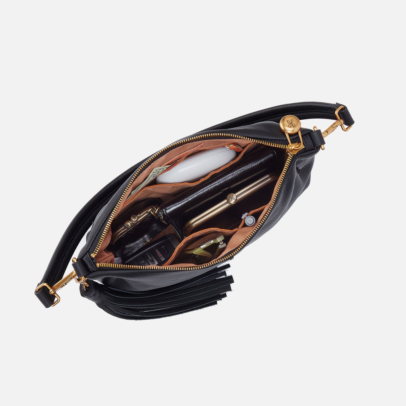 Kori Crossbody in Pebbled Leather - Warm Honey - Image 4