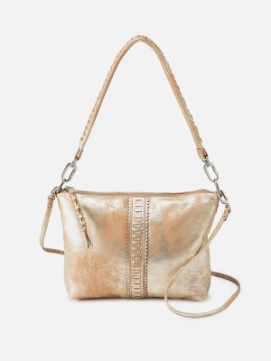 Kori Crossbody In Metallic Leather - Saddle Stardust