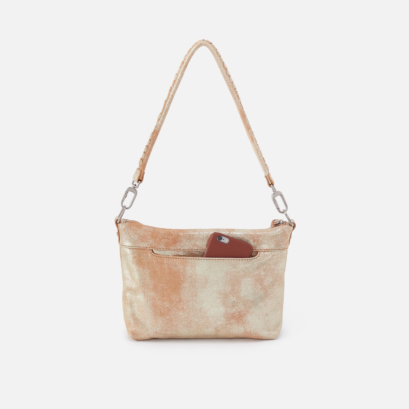 Kori Crossbody In Metallic Leather - Saddle Stardust - Image 5