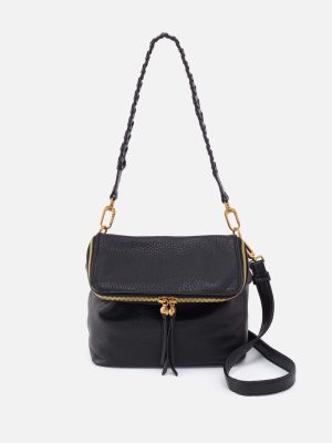 Fernwell Medium Crossbody in Pebbled Leather - Black