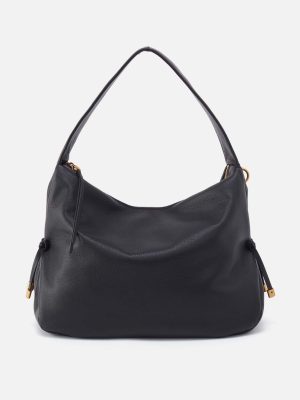 Kori Hobo in Pebbled Leather - Black