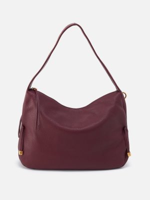 Kori Hobo in Pebbled Leather - Mulberry Glaze