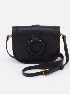 Kiva Small Crossbody in Pebbled Leather - Black
