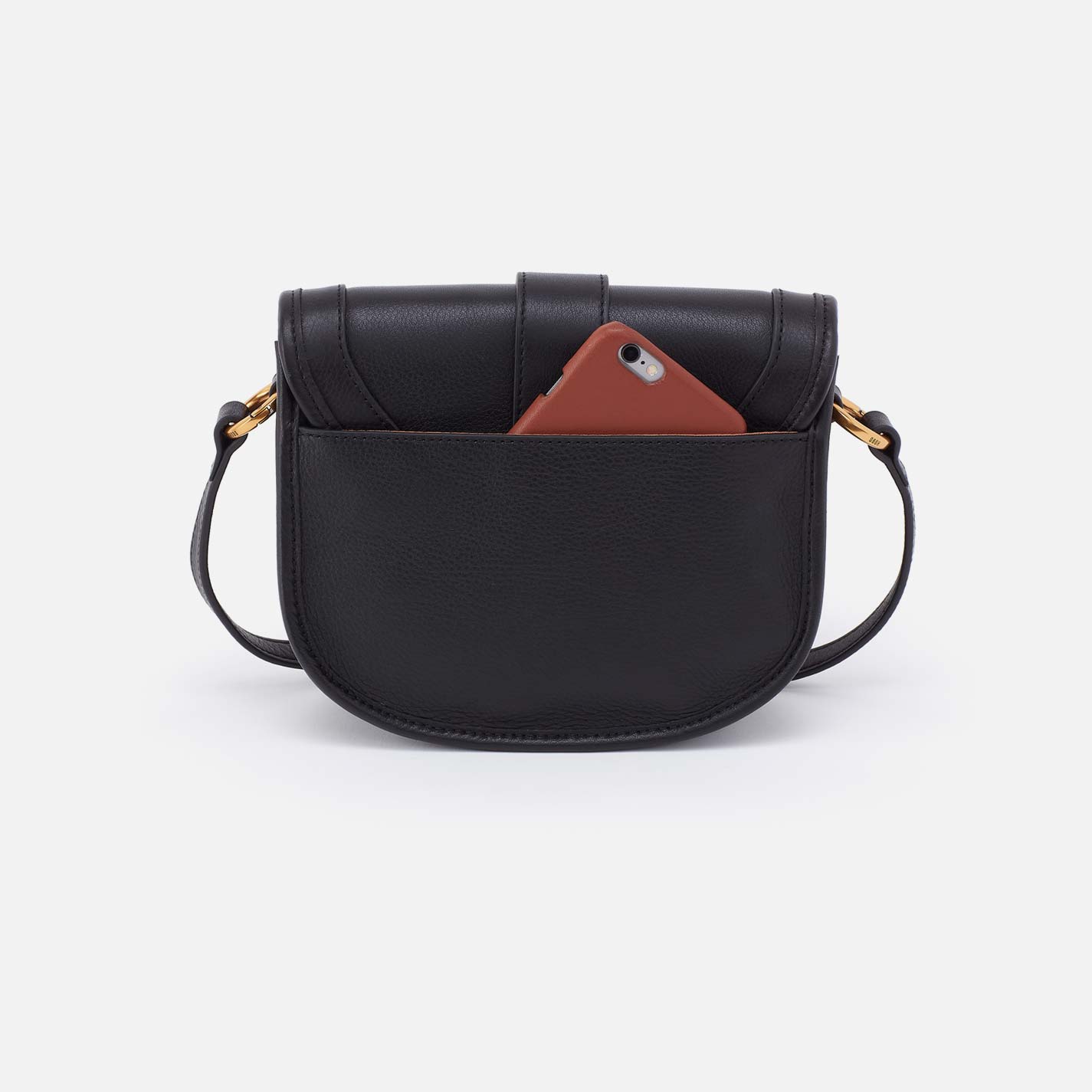 Kiva Small Crossbody in Pebbled Leather - Black - Image 5