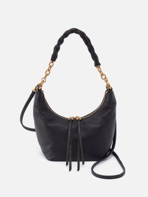 Astrid Small Crossbody in Pebbled Leather - Black