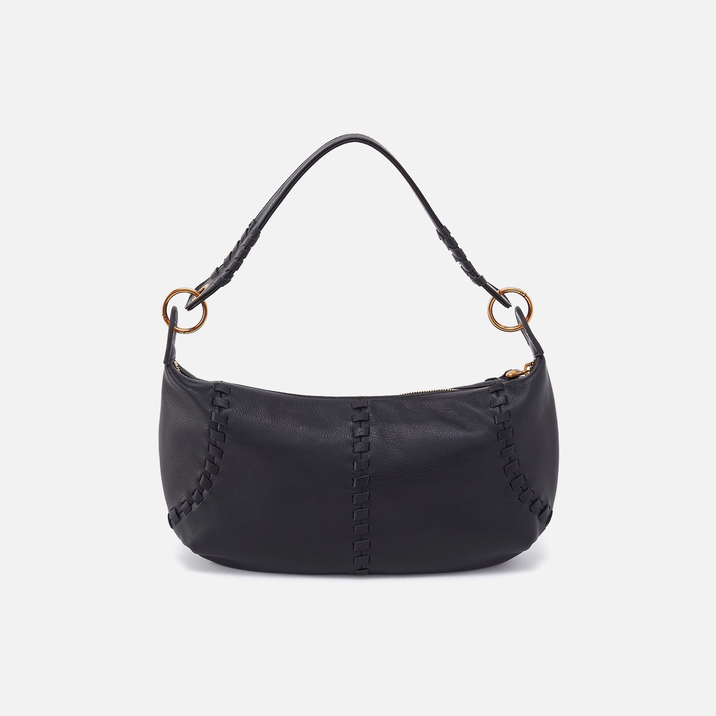 Opal Mini Shoulder in Pebbled Leather - Black - Image 4