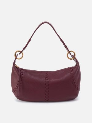 Opal Mini Shoulder in Pebbled Leather - Mulberry Glaze
