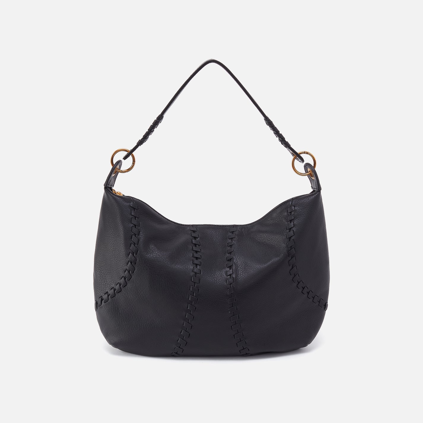 Opal Shoulder in Pebbled Leather - Black - Image 5