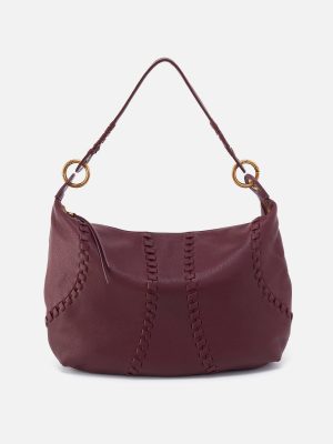 Opal Shoulder in Pebbled Leather - Mulberry Glaze