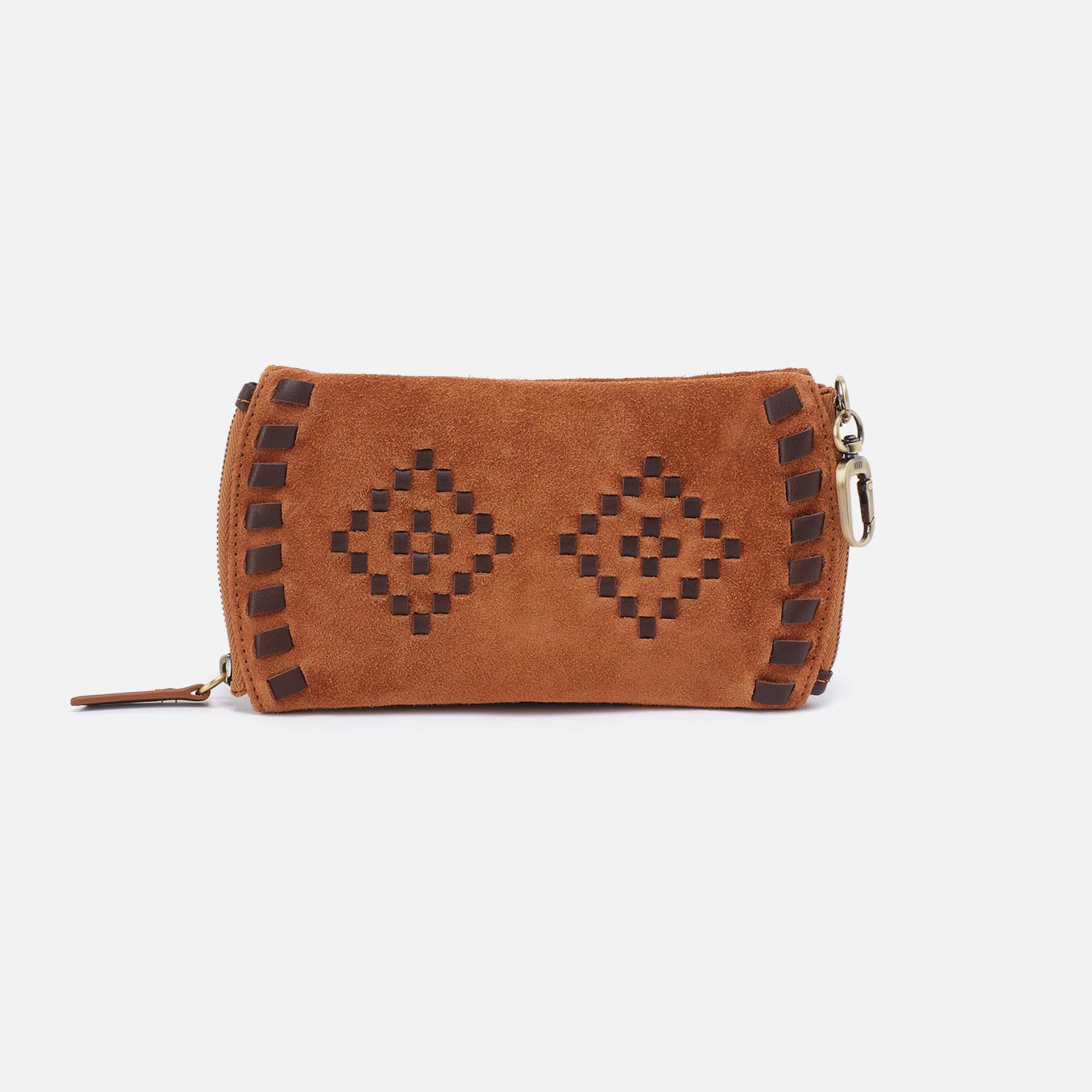 Spark Double Eyeglass Case in Suede Leather - Oak Barrel