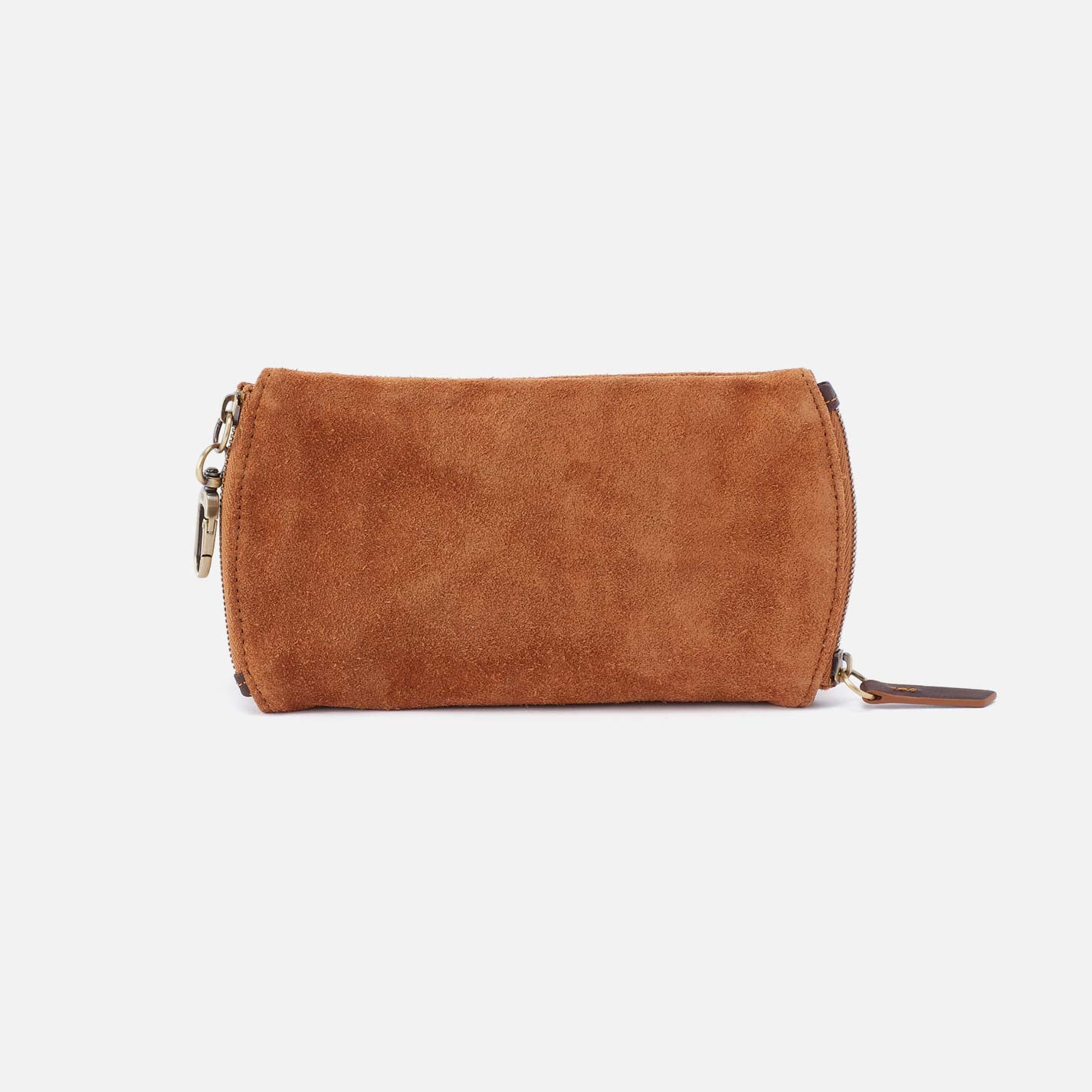 Spark Double Eyeglass Case in Suede Leather - Oak Barrel - Image 3